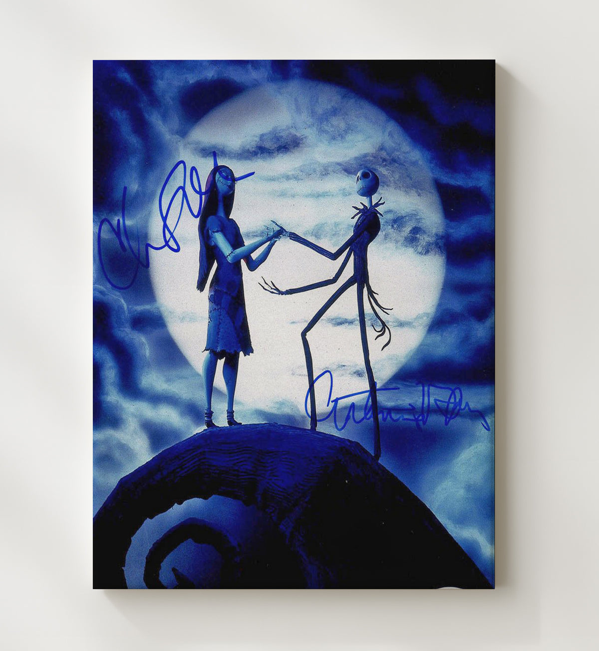The Nightmare Before Christmas - Jack Skellington Sally Moonlit Gothic Romance movie wall art 20x24 Canvas