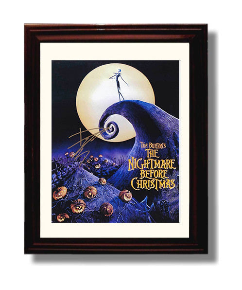 The Nightmare Before Christmas - Jack Skellington Spiral Hill Moonlight Halloween Fantasy movie wall art 8x10 Beveled Frame