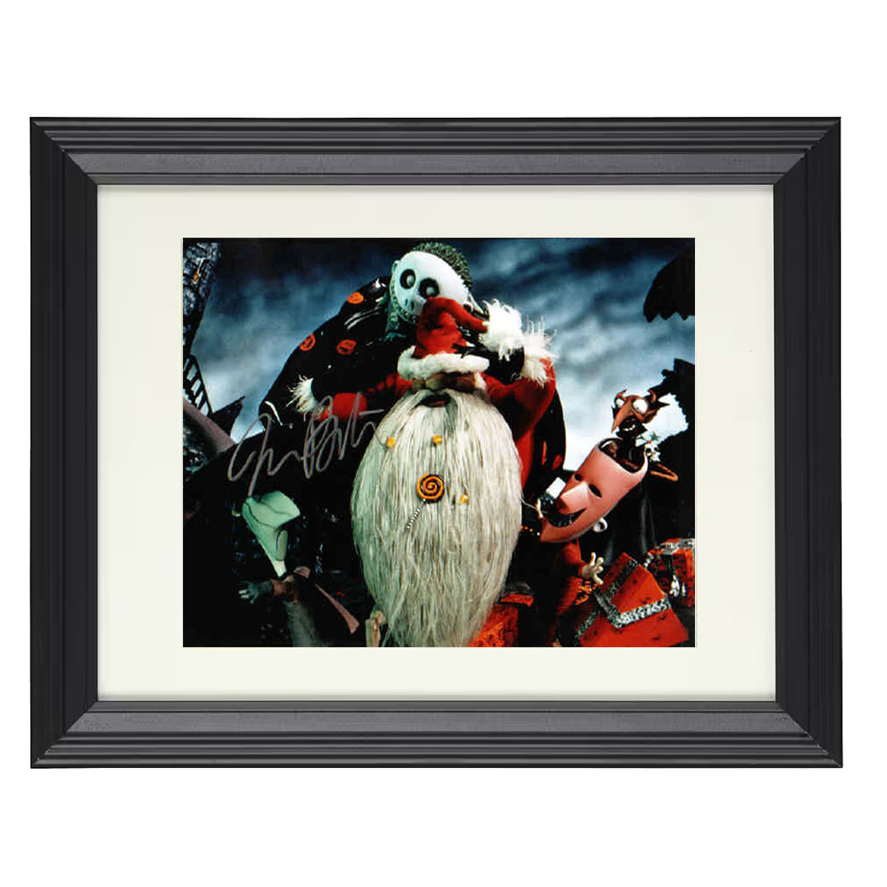 The Nightmare Before Christmas – Jack Holiday Mashup – 8x10 black beveled framed movie wall art