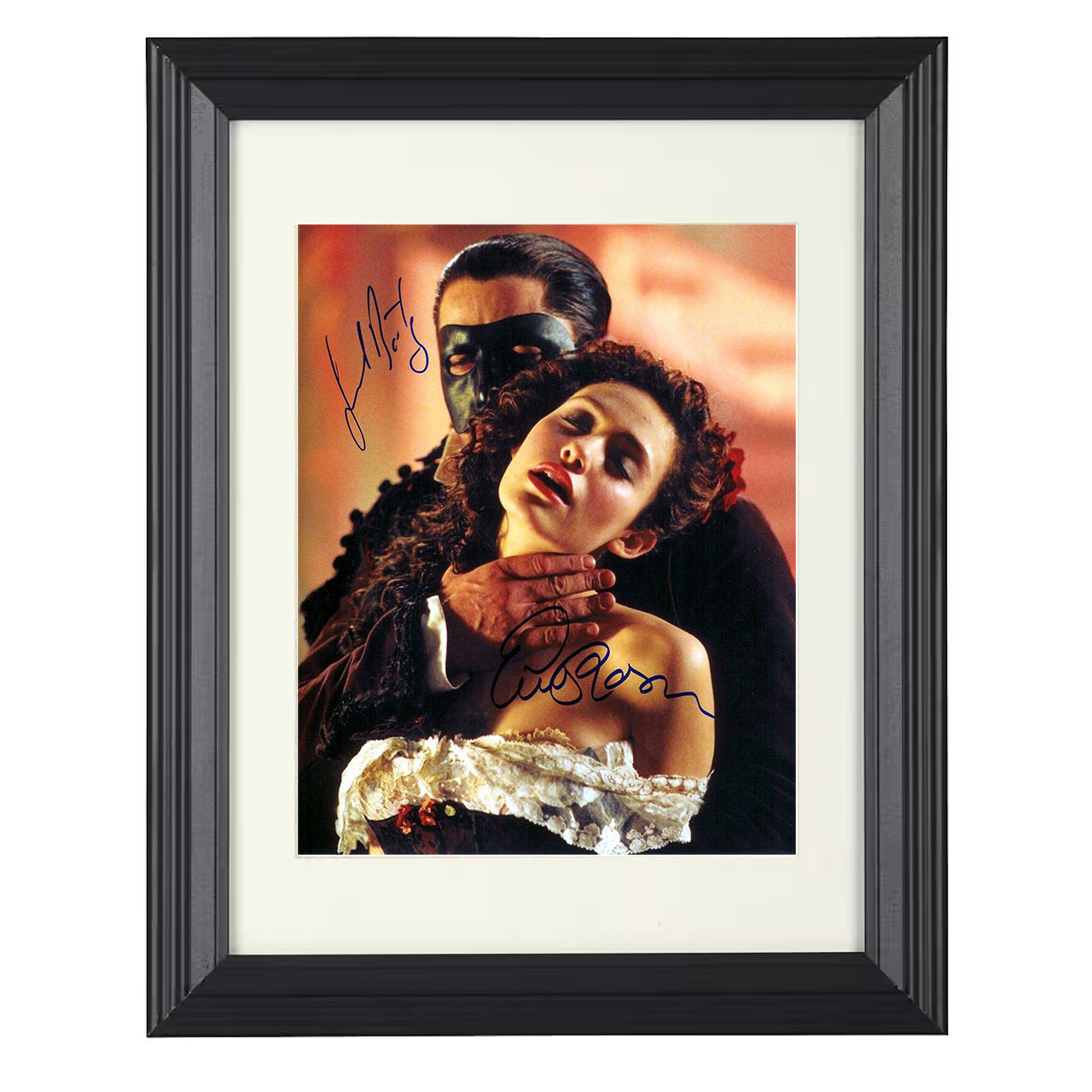 The Phantom of the Opera – Romantic Gothic Embrace – 8x10 black beveled framed movie wall art