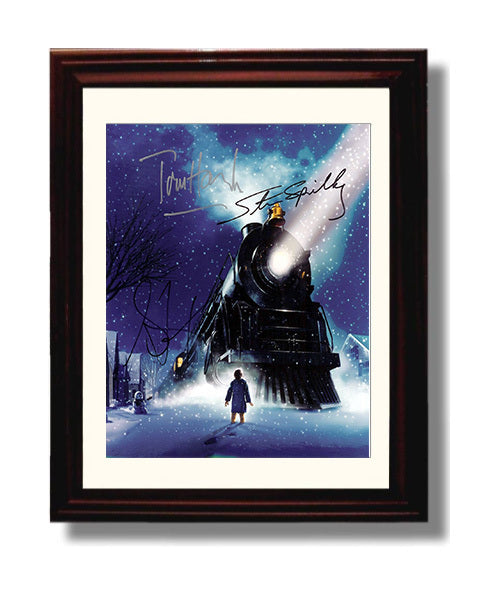 The Polar Express - Tom Hanks - Conductor - Christmas Train Arrival Scene movie wall art 8x10 Beveled Frame