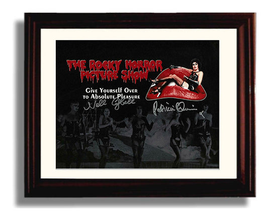 The Rocky Horror Picture Show - Nell Campbell - Columbia - and Patricia Quinn - Magenta - Cult stage energy movie wall art 8x10 Beveled Frame