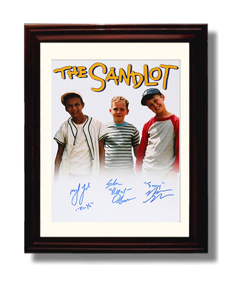 The Sandlot - Ensemble Cast Backyard Baseball Crew movie wall art 8x10 Beveled Frame
