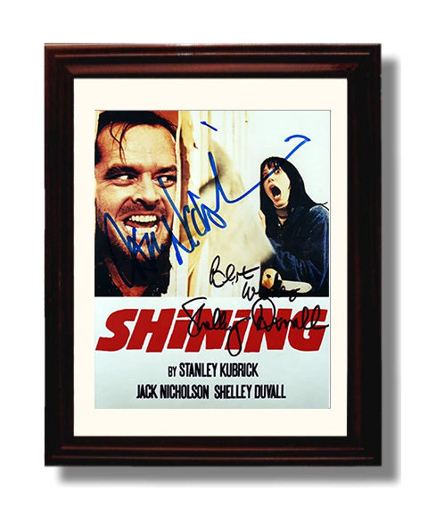 The Shining - Jack Nicholson - Jack Torrance - Shelley Duvall - Wendy Torrance - Doorway Axe Madness movie wall art 8x10 Beveled Frame
