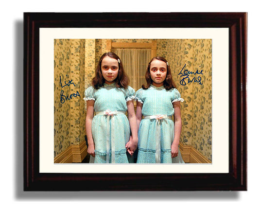 The Shining - Lisa and Louise Burns - Grady Twins - Hallway stillness dread movie wall art 8x10 Beveled Frame