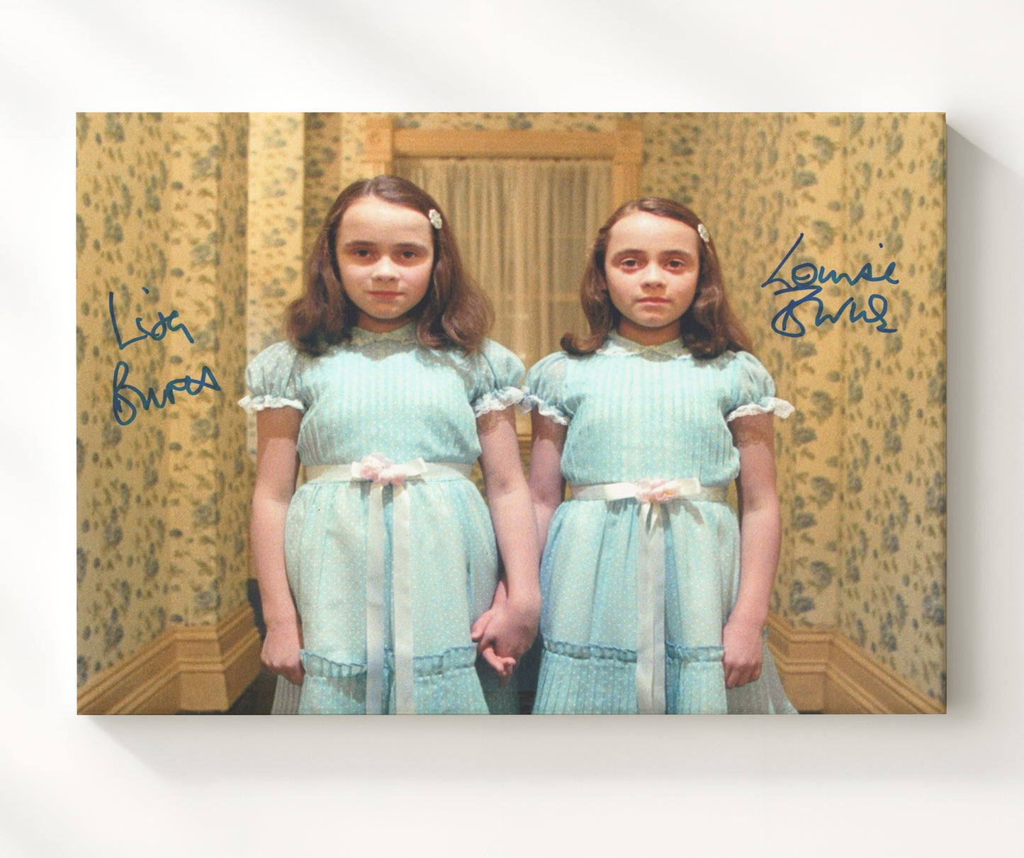 The Shining - Lisa and Louise Burns - Grady Twins - Hallway stillness dread Vintage Movie Wall Art - 20x24 Canvas movie decor