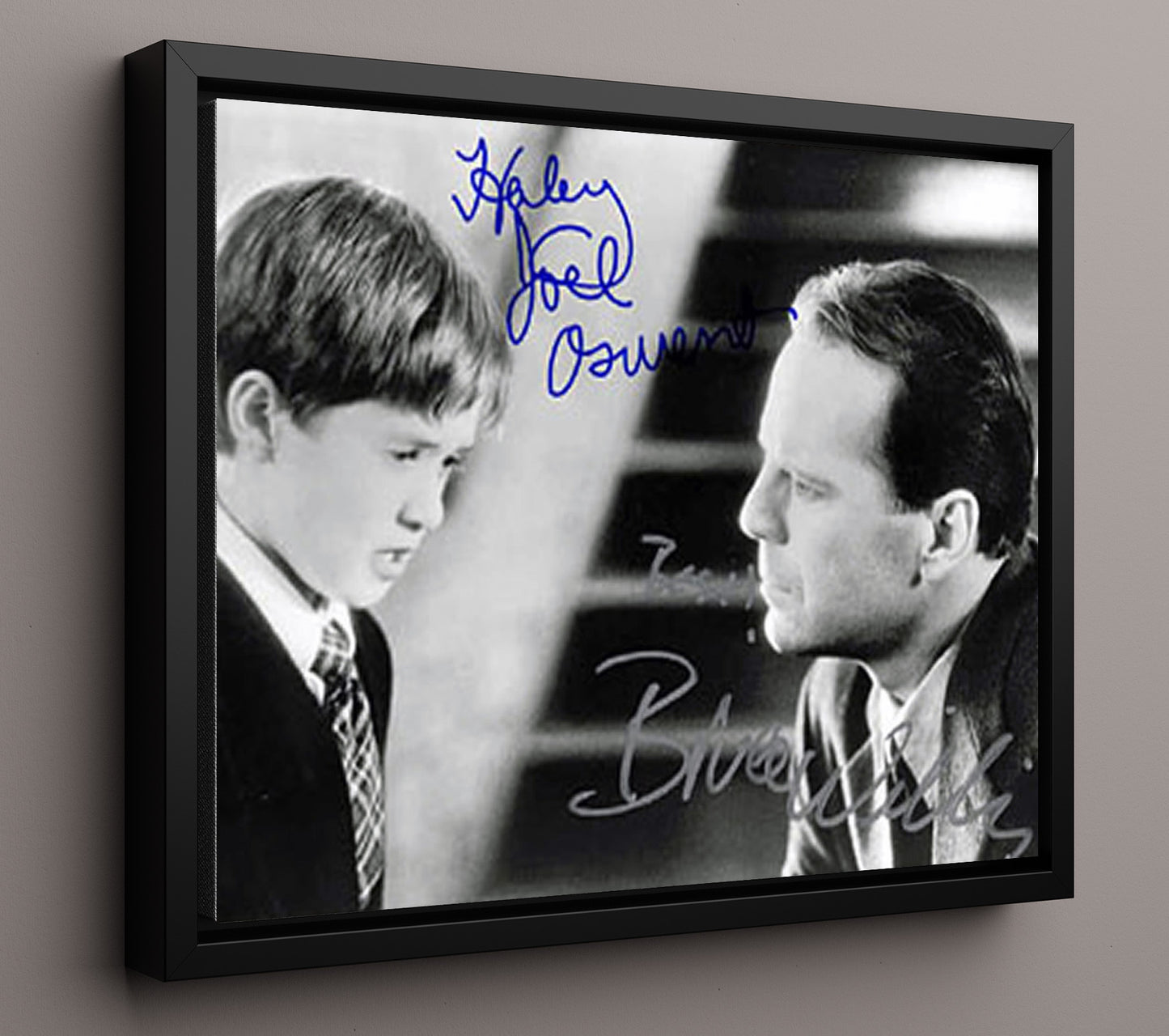 The Sixth Sense - Bruce Willis and Haley Joel Osment - I see dead people Vintage Movie Wall Art - 16x20 Framed Canvas movie decor