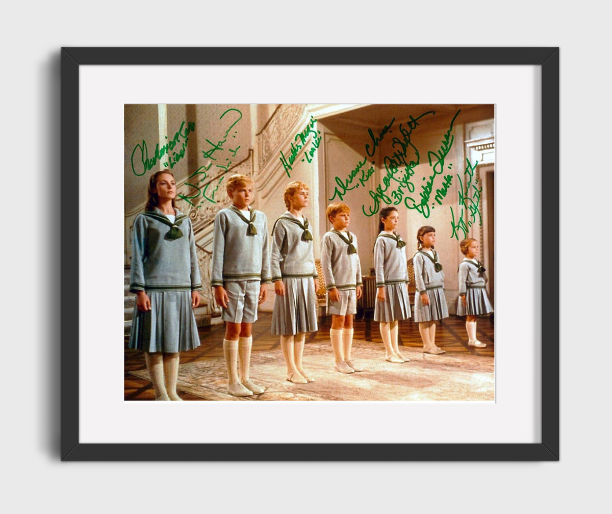 The Sound of Music - Julie Andrews - Maria - Ensemble Cast Staircase Lineup movie wall art 16x20 Gallery Frame