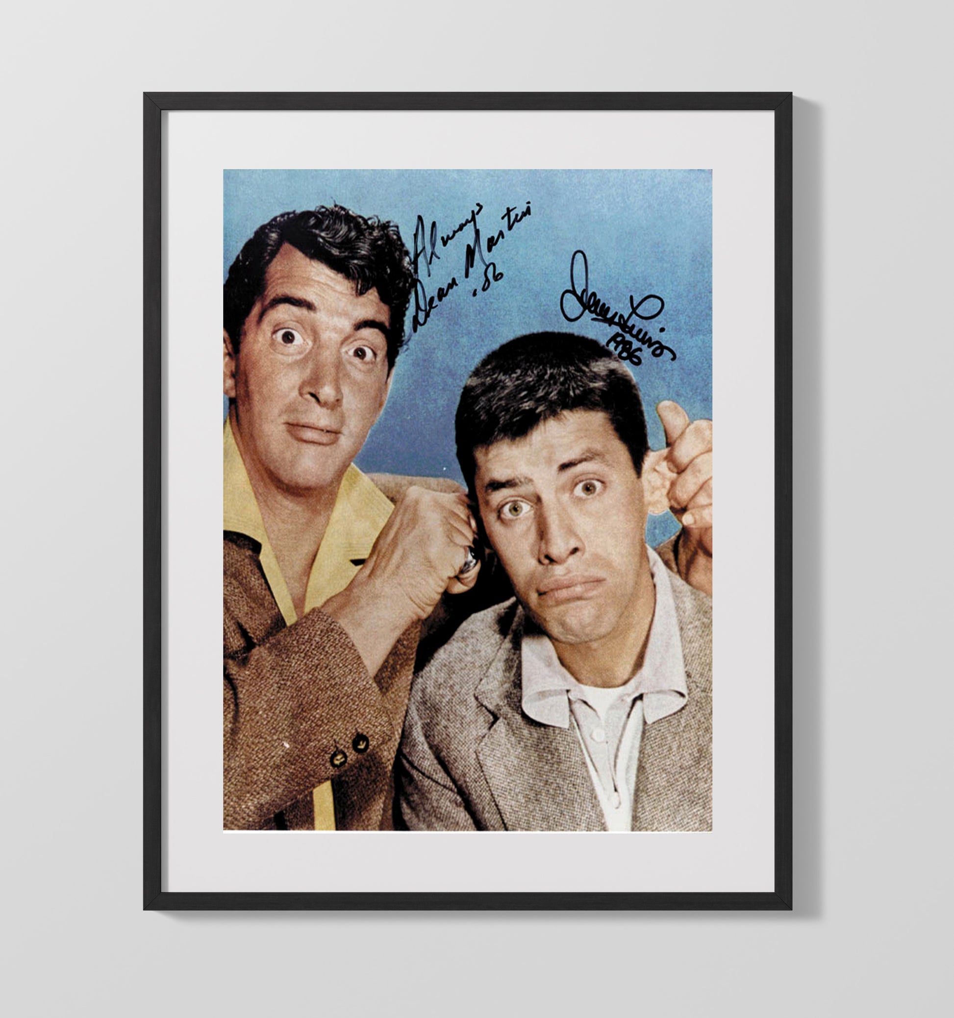The Stooge - Dean Martin - Bill Millerand Jerry Lewis - Ted RogersComedy Legends Vintage Movie Wall Art - 16x20 Gallery Frame movie decor
