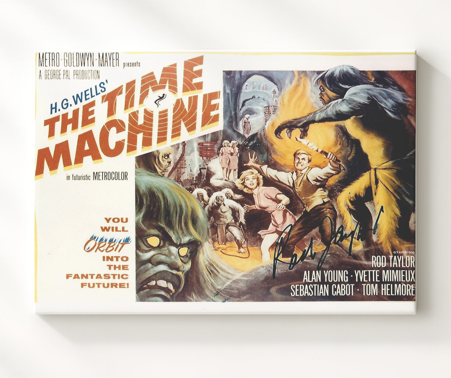 The Time Machine - Rod Taylor - George - Classic Sci-Fi Poster Scene Vintage Movie Wall Art - 20x24 Canvas movie decor