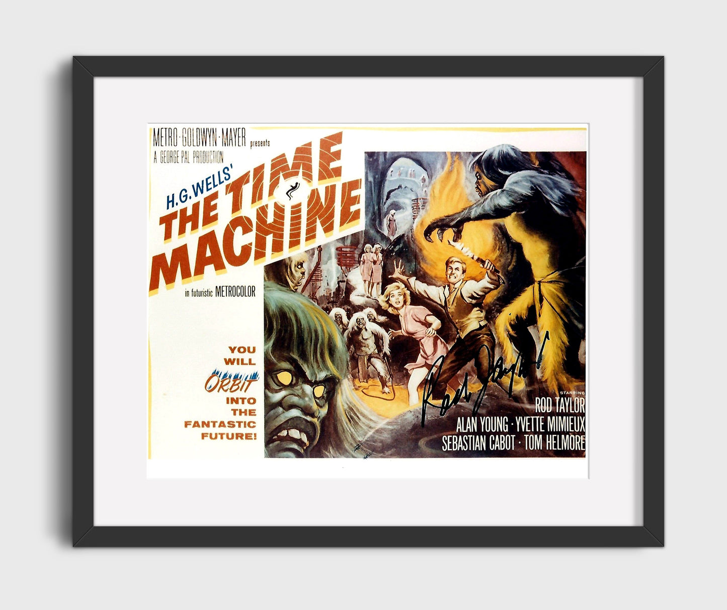 The Time Machine - Rod Taylor - George - Classic Sci-Fi Poster Scene movie wall art 16x20 Gallery Frame
