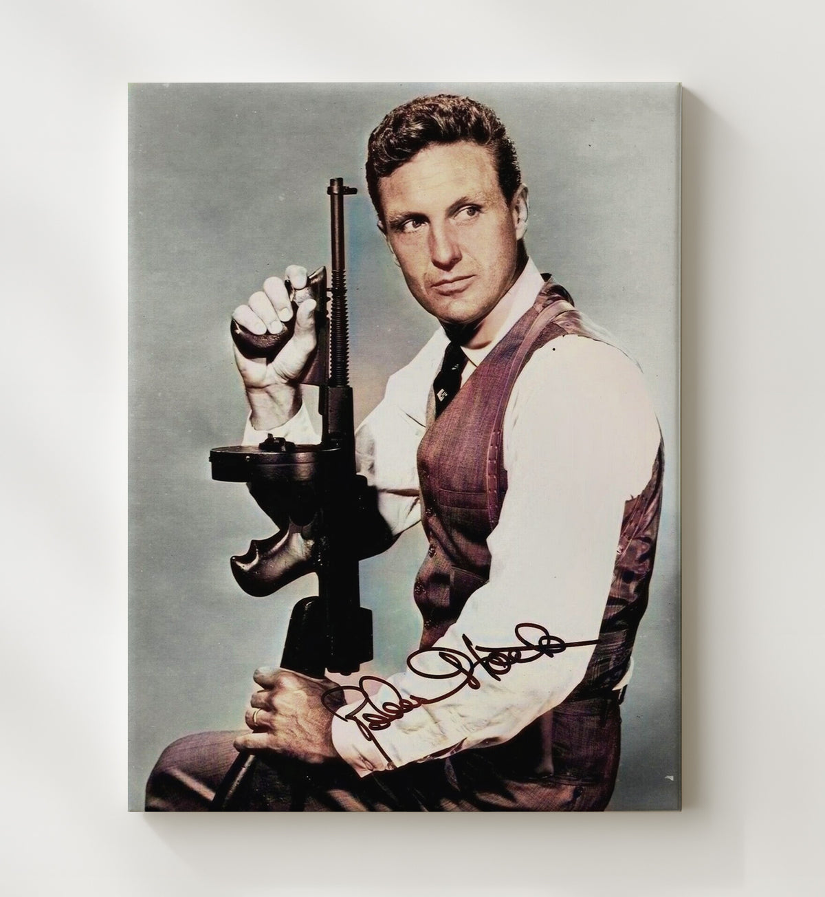 The Untouchables - Robert Stack - Eliot Ness - Prohibition Firepower movie wall art 20x24 Canvas