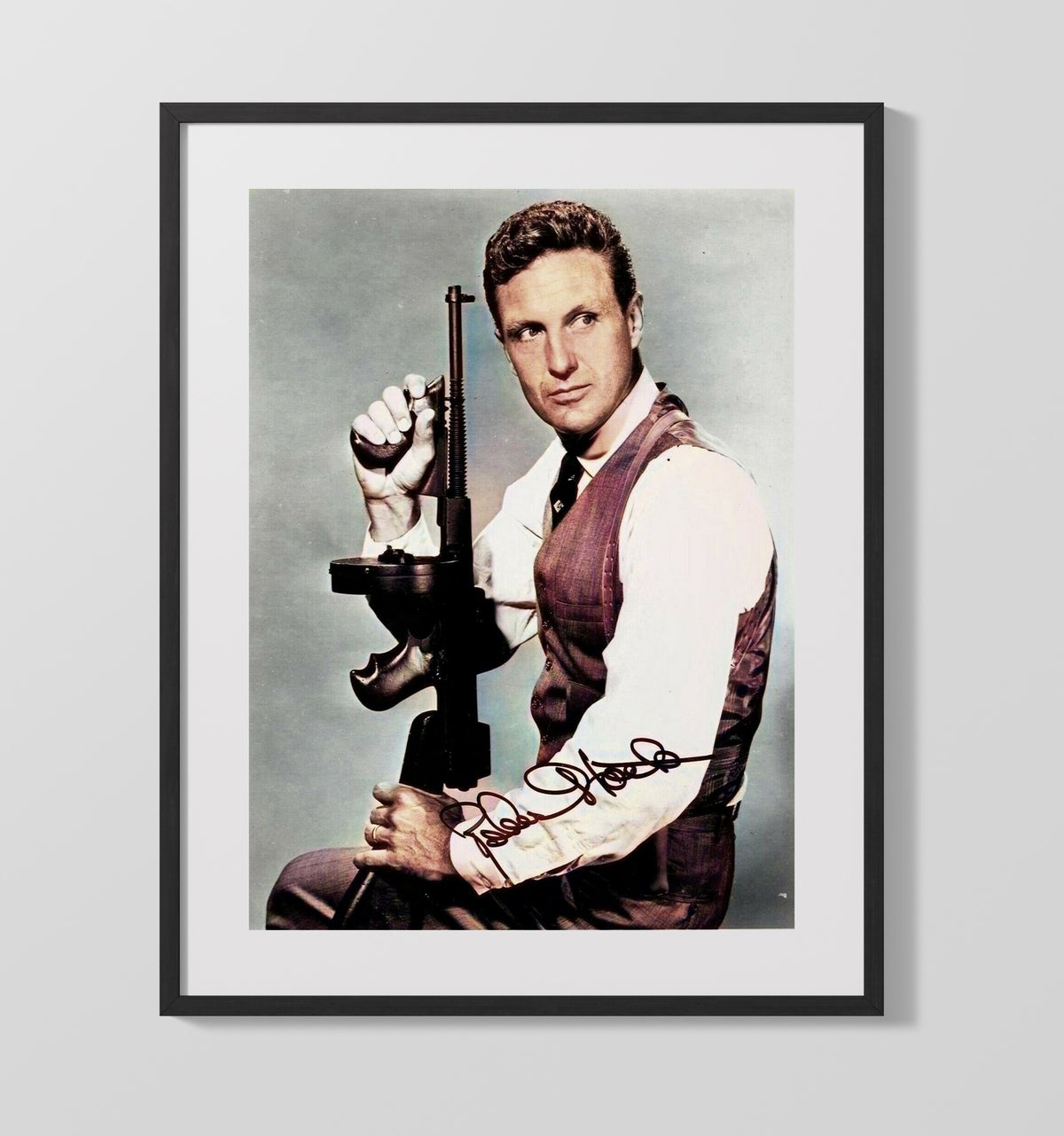 The Untouchables - Robert Stack - Eliot Ness - Prohibition Firepower movie wall art 16x20 Gallery Frame