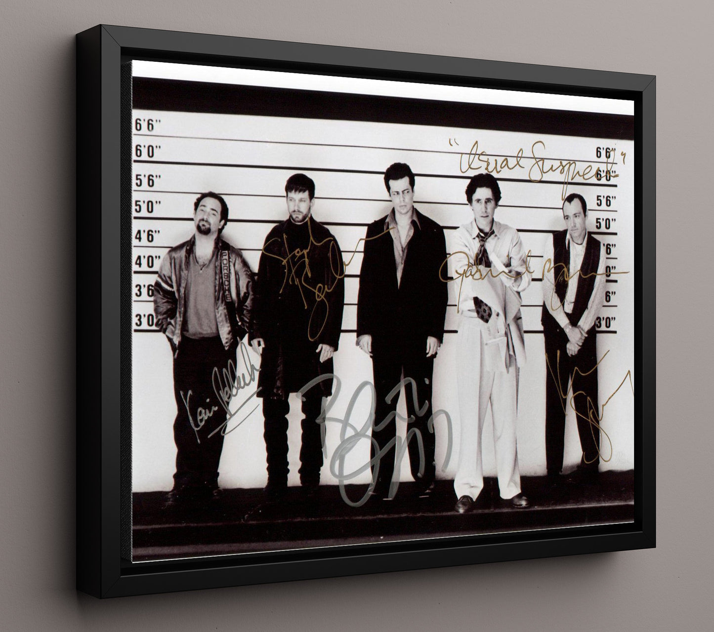 The Usual Suspects - Kevin Spacey - Verbal - Ensemble Cast Lineup movie wall art 16x20 Framed Canvas