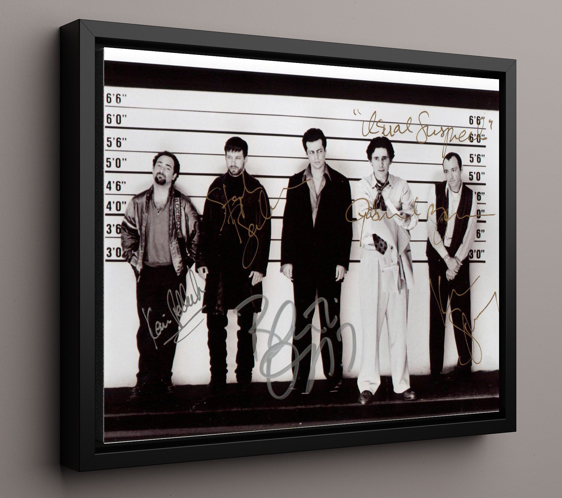 The Usual Suspects - Kevin Spacey - Verbal - Ensemble Cast Lineup movie wall art 16x20 Framed Canvas
