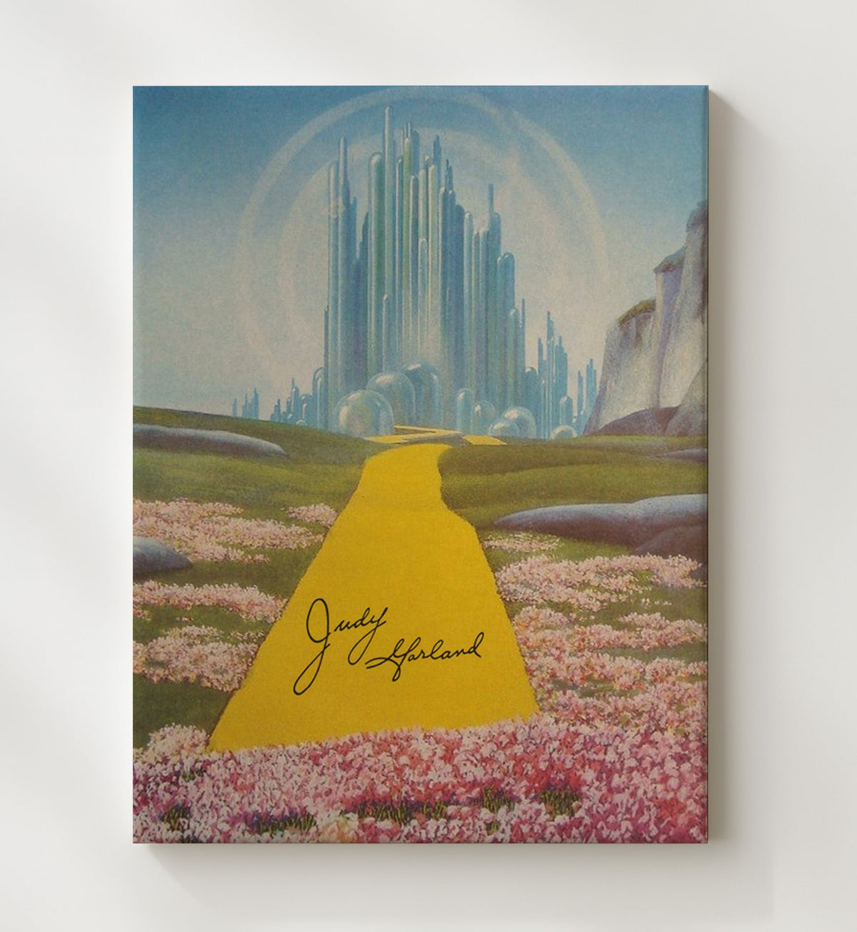 The Wizard of Oz - Judy Garland - Dorothy - Yellow Brick Journey movie wall art 8x10 Beveled Frame