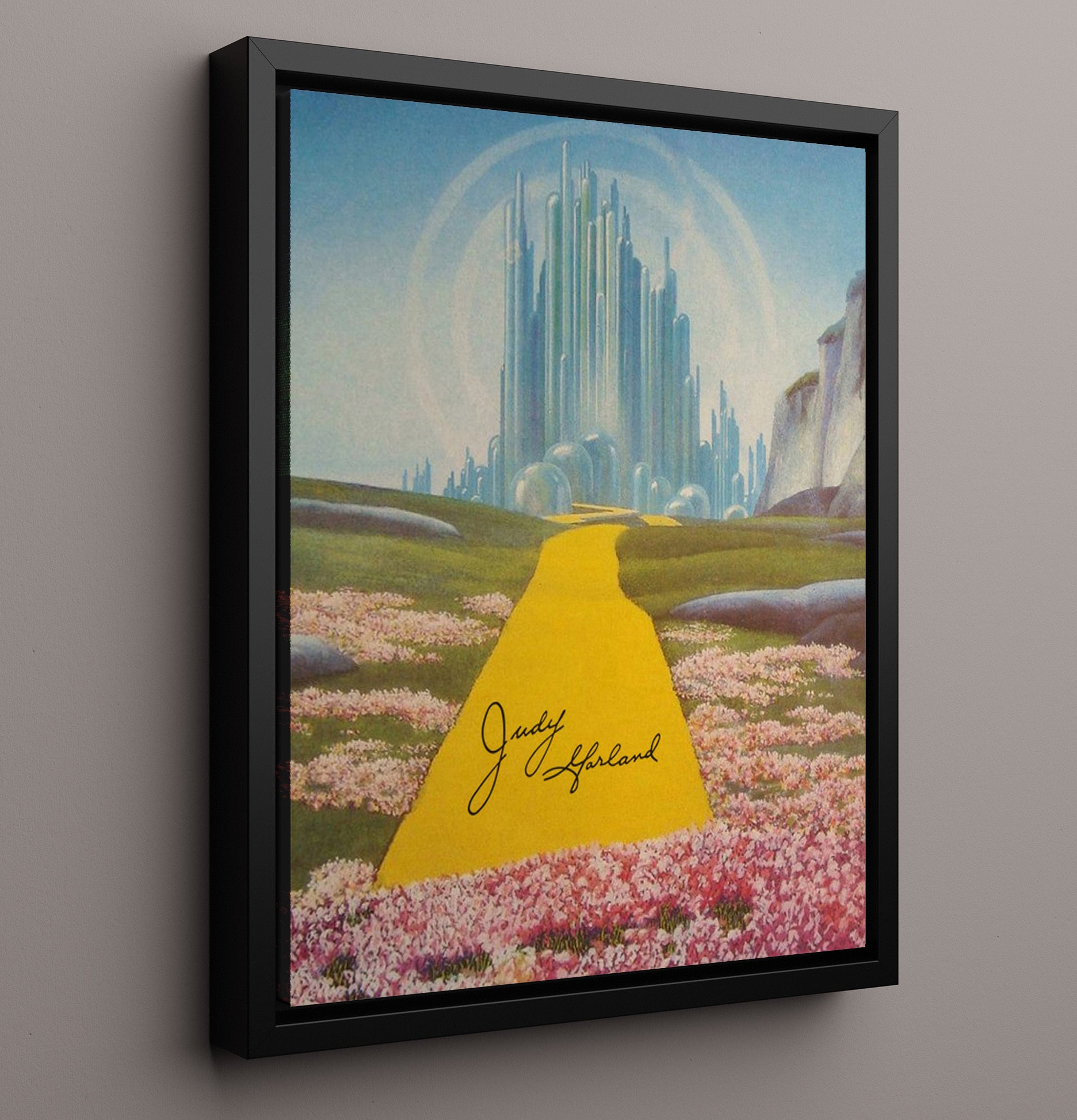 The Wizard of Oz - Judy Garland - Dorothy - Yellow Brick Journey movie wall art 16x20 Framed Canvas