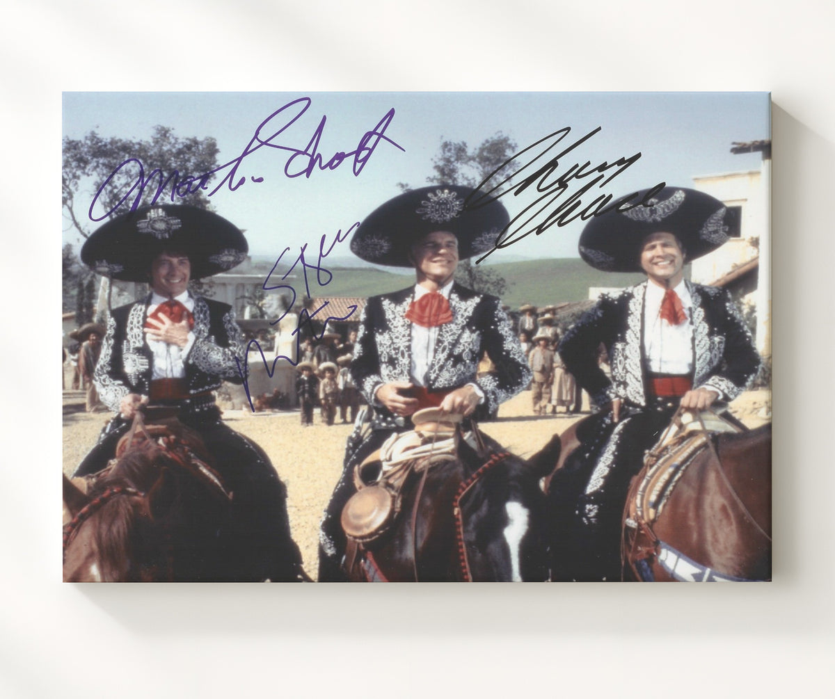 Three Amigos - Steve Martin and Chevy Chase and Martin Short Desert Ride Trio movie wall art 20x24 Canvas