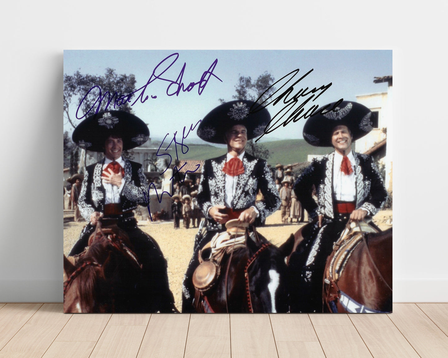 Three Amigos - Steve Martin and Chevy Chase and Martin Short Desert Ride Trio movie wall art 16x20 Unframed Print