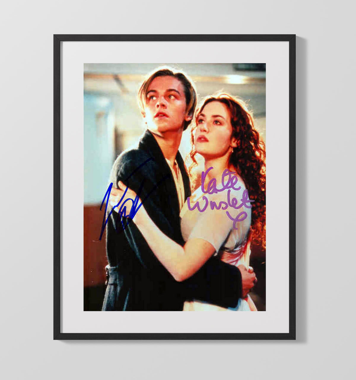 Titanic - Leonardo DiCaprio - Jack - Kate Winslet - Rose - Stern Embrace Scene movie wall art 16x20 Gallery Frame