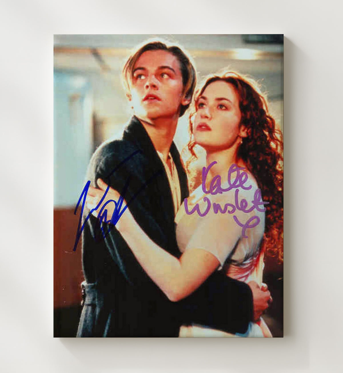 Titanic - Leonardo DiCaprio - Jack - Kate Winslet - Rose - Stern Embrace Scene movie wall art 20x24 Canvas