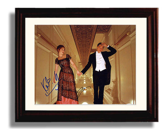 Titanic - Leonardo DiCaprio - Jack - and Kate Winslet - Rose - Grand Staircase Romance movie wall art 8x10 Beveled Frame