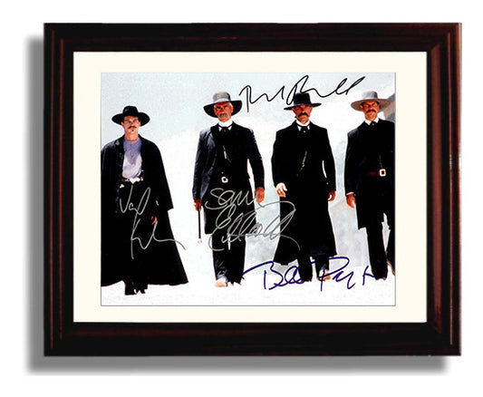 Tombstone - Cast - Hells coming with me movie wall art 8x10 Beveled Frame