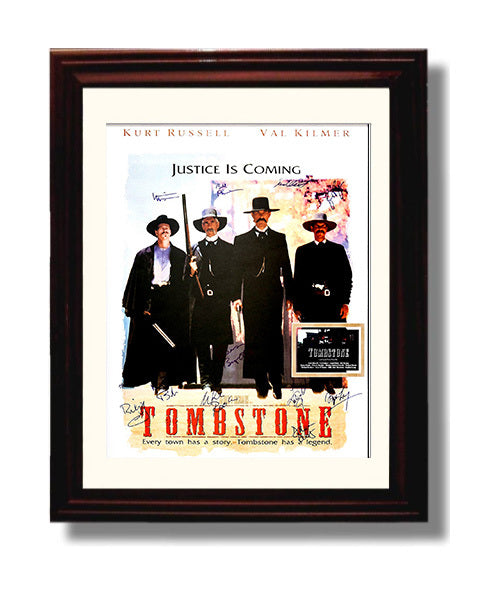 Tombstone - Kurt Russell - Wyatt Earp - Val Kilmer - Doc Holliday - O.K. Corral Lineup movie wall art 8x10 Beveled Frame