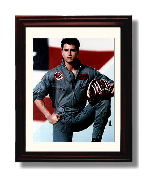 Top Gun - Tom Cruise - Maverick - Flight Suit Hero Pose movie wall art 8x10 Beveled Frame