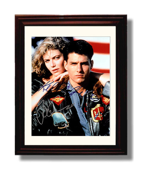Top Gun - Tom Cruise - Maverick - Kelly McGillis - Charlie - Flight Jacket Duo movie wall art 8x10 Beveled Frame