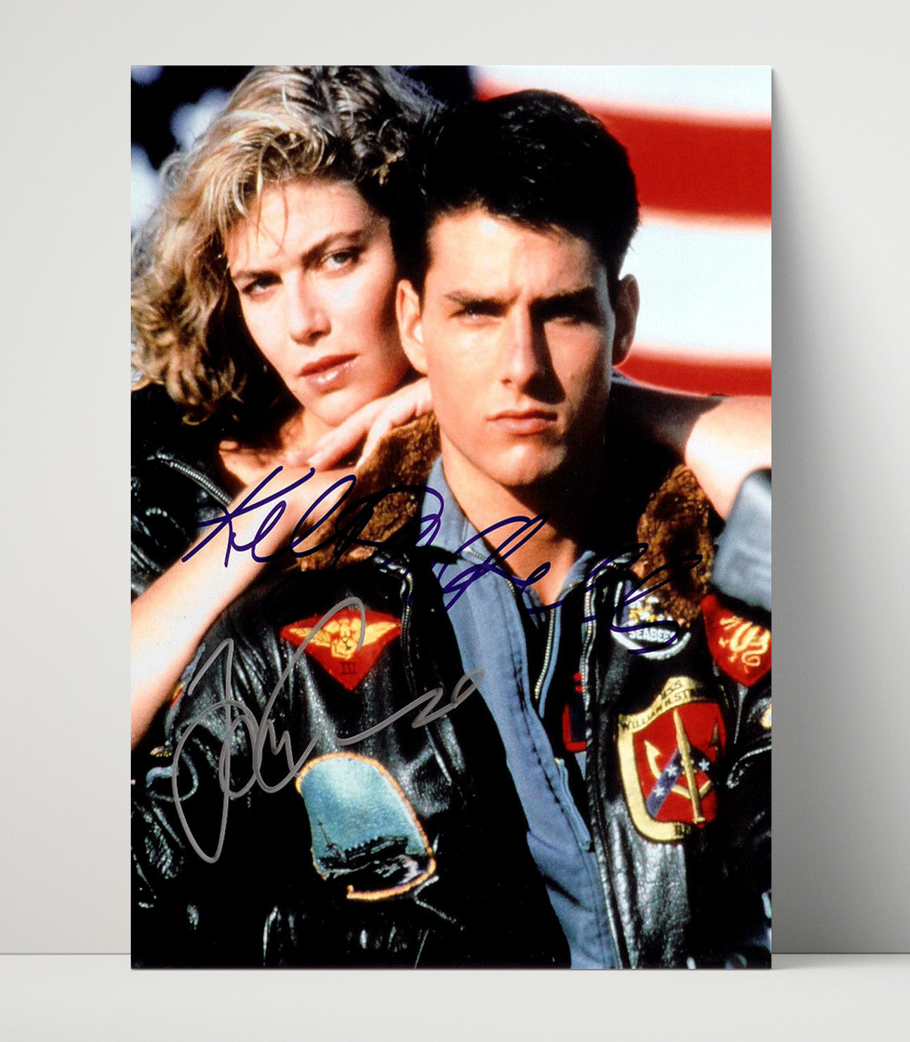 Top Gun - Tom Cruise - MaverickKelly McGillis - CharlieFlight Jacket Duo Vintage Movie Wall Art - 16x20 Unframed Print movie decor