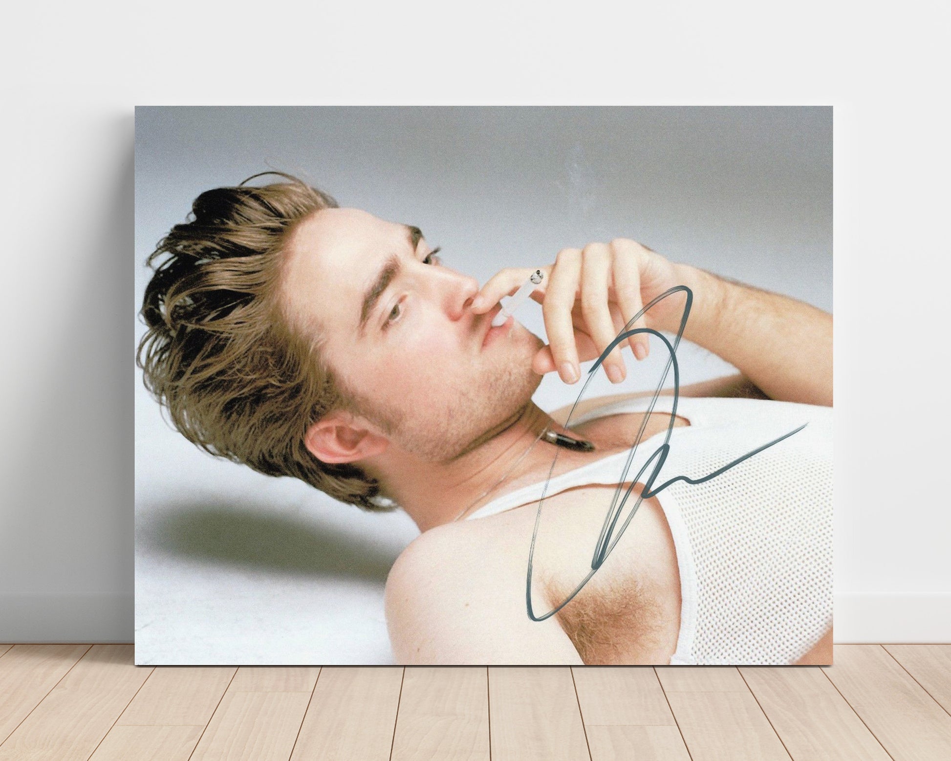 Twilight - Robert Pattinson - Edward Cullen - Smoking Portrait Vintage Movie Wall Art - 16x20 Unframed Print movie decor