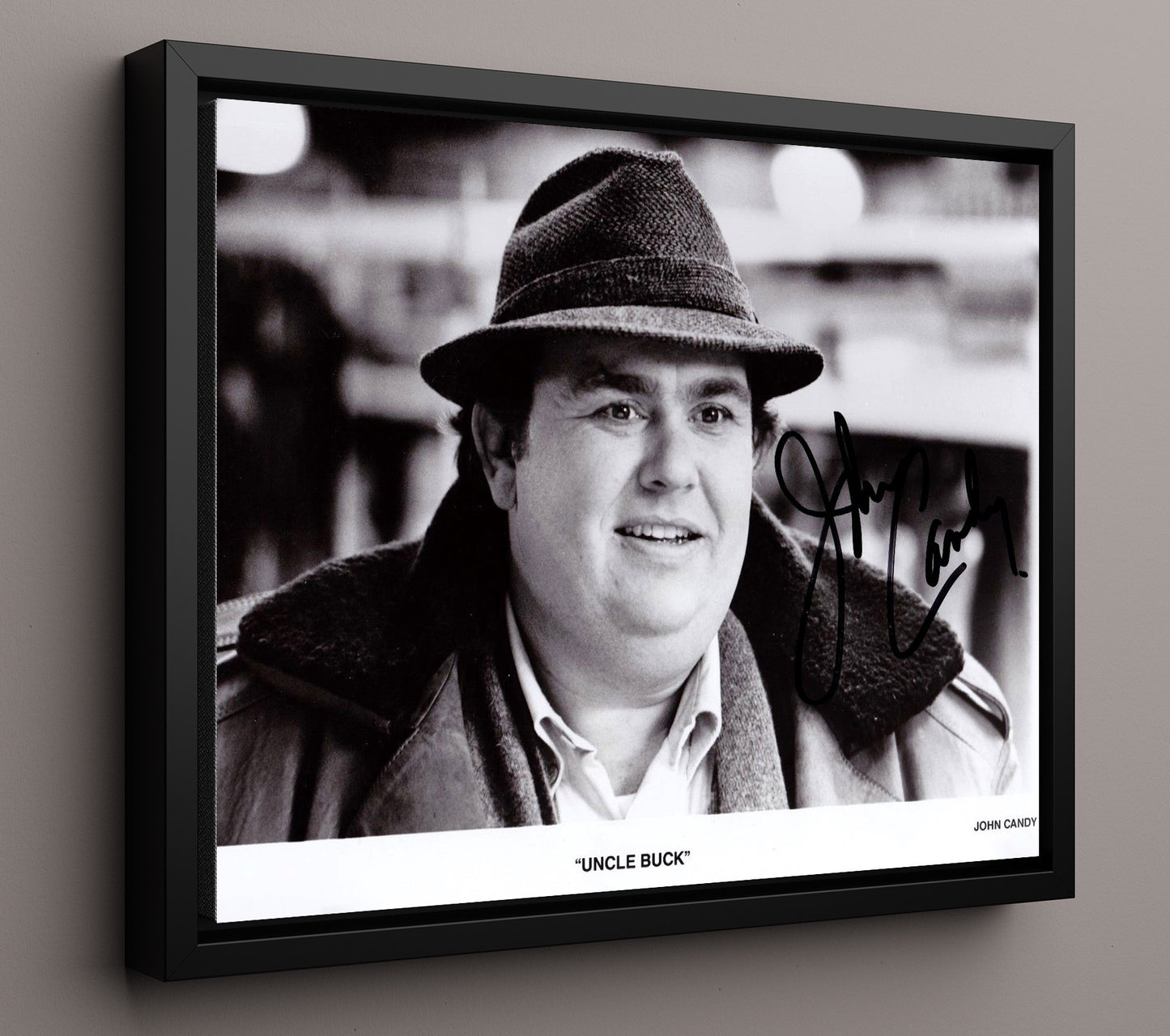 Uncle Buck - John Candy - Mile-Wide Smile Vintage Movie Wall Art - 16x20 Framed Canvas movie decor