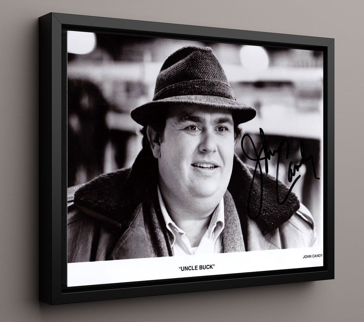 Uncle Buck - John Candy - Mile-Wide Smile movie wall art 16x20 Framed Canvas