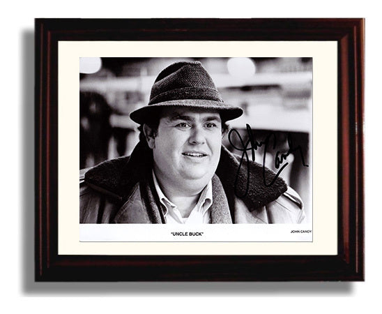 Uncle Buck - John Candy - Mile-Wide Smile Vintage Movie Wall Art - 8x10 Beveled Frame movie decor
