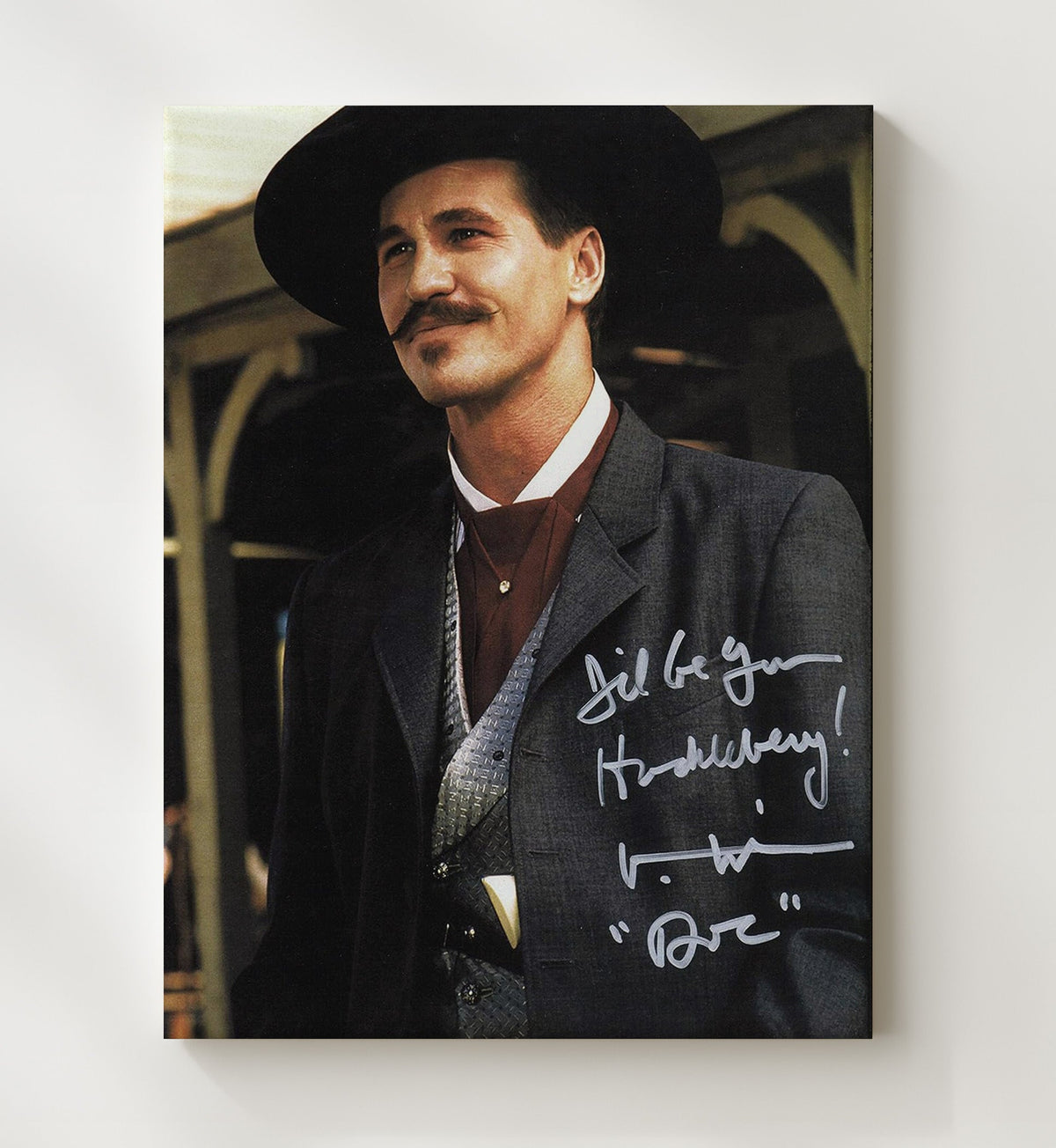 Val Kilmer - Tombstone Doc Holliday Western Suit Photograph movie wall art 8x10 Beveled Frame