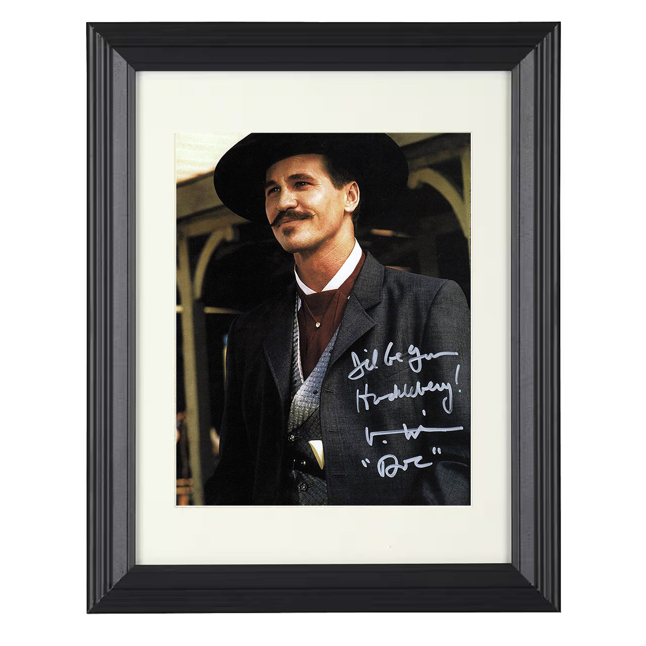 Val Kilmer – Tombstone Doc Holliday Western Suit Image – 8x10 black beveled framed movie wall art