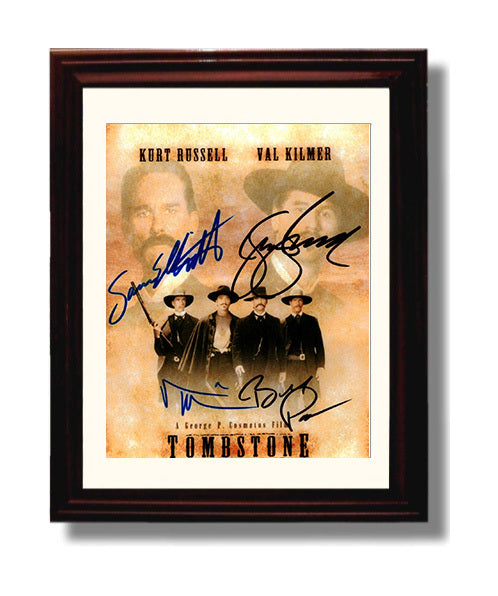 Val Kilmer and Kurt Russell - Tombstone - Gunsmoke Brotherhood movie wall art 8x10 Beveled Frame