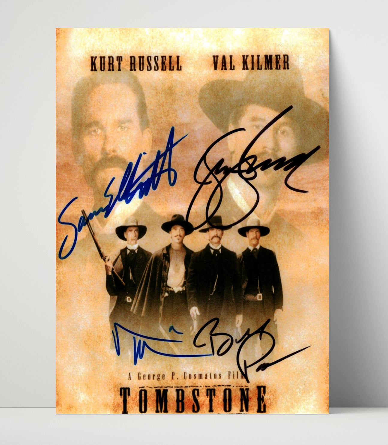 Val Kilmer and Kurt Russell - Tombstone - Gunsmoke Brotherhood movie wall art 16x20 Unframed Print