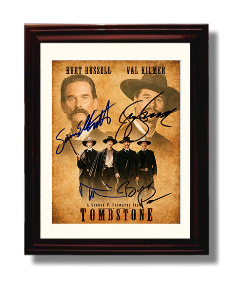 Val Kilmer and Kurt Russell - Tombstone Poster movie wall art 8x10 Beveled Frame