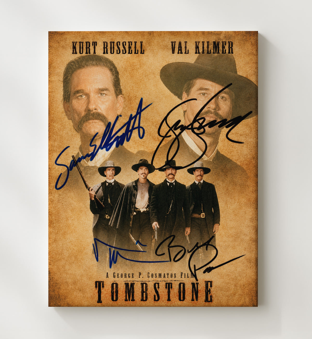 Val Kilmer and Kurt Russell - Tombstone Poster movie wall art 20x24 Canvas