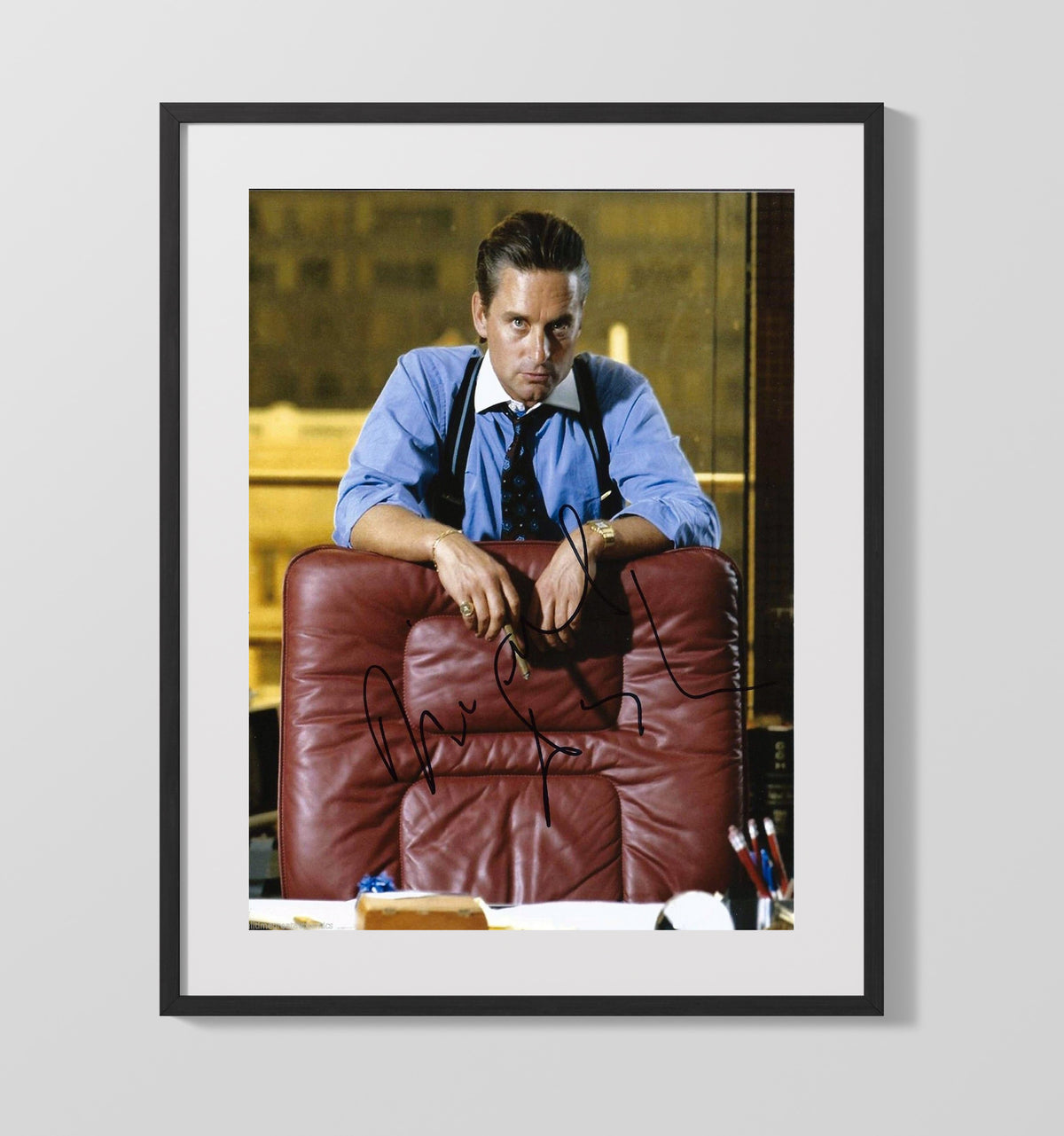 Wall Street - Michael Douglas Gordon Gekko Power Broker movie wall art 16x20 Gallery Frame