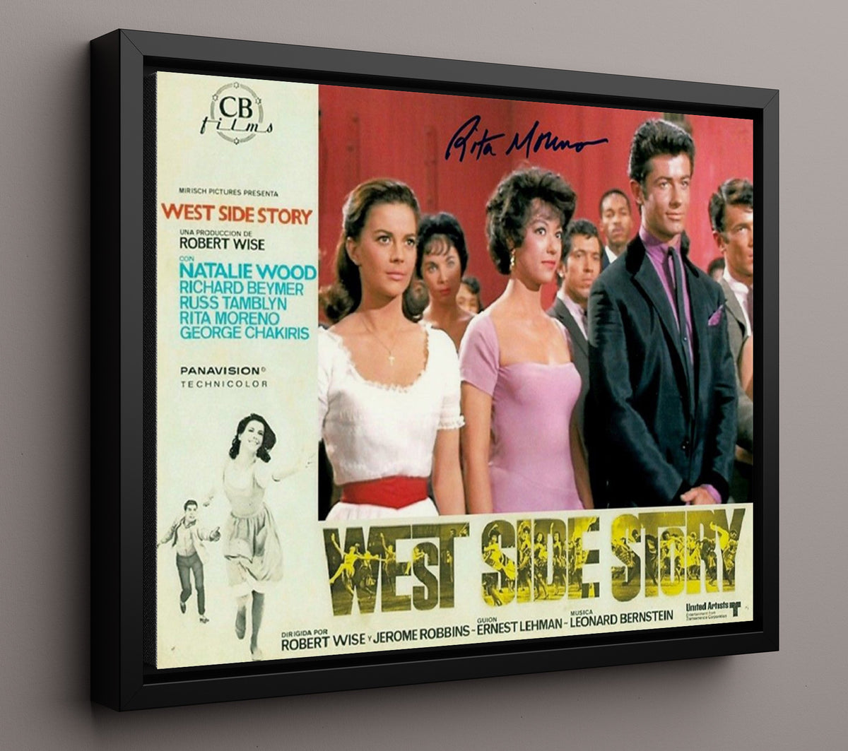 West Side Story - Rita Moreno - Anita - Ensemble Cast - Dance Hall Line movie wall art 16x20 Framed Canvas