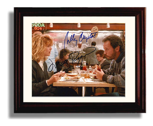 When Harry Met Sally - Meg Ryan - Sally - Billy Crystal - Harry - Diner table conversation movie wall art 8x10 Beveled Frame