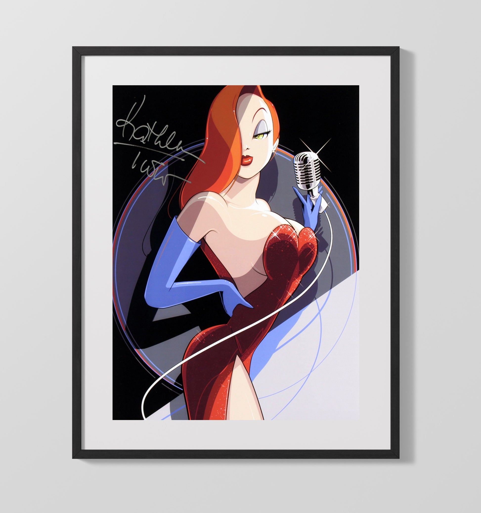 Who Framed Roger Rabbit - Kathleen Turner - Jessica Rabbit - Cabaret movie wall art 16x20 Gallery Frame