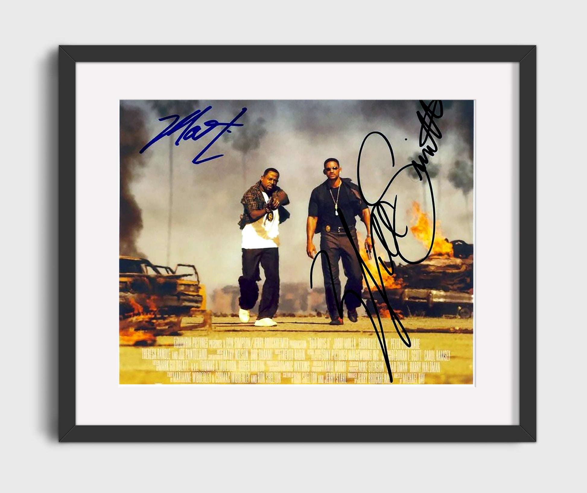 Will Smith and Martin Lawrence - Bad Boys II - Ride or Die Duo Vintage Movie Wall Art - 16x20 Gallery Frame movie decor