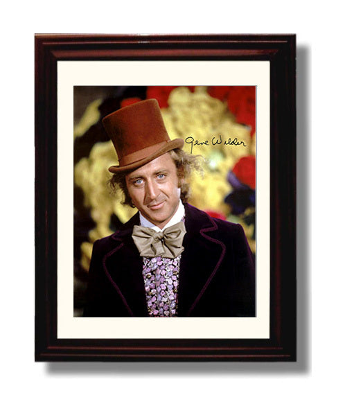 Willy Wonka and the Chocolate Factory - Gene Wilder - Willy WonkaCurious Candy Entrance Vintage Movie Wall Art - 8x10 Beveled Frame movie decor
