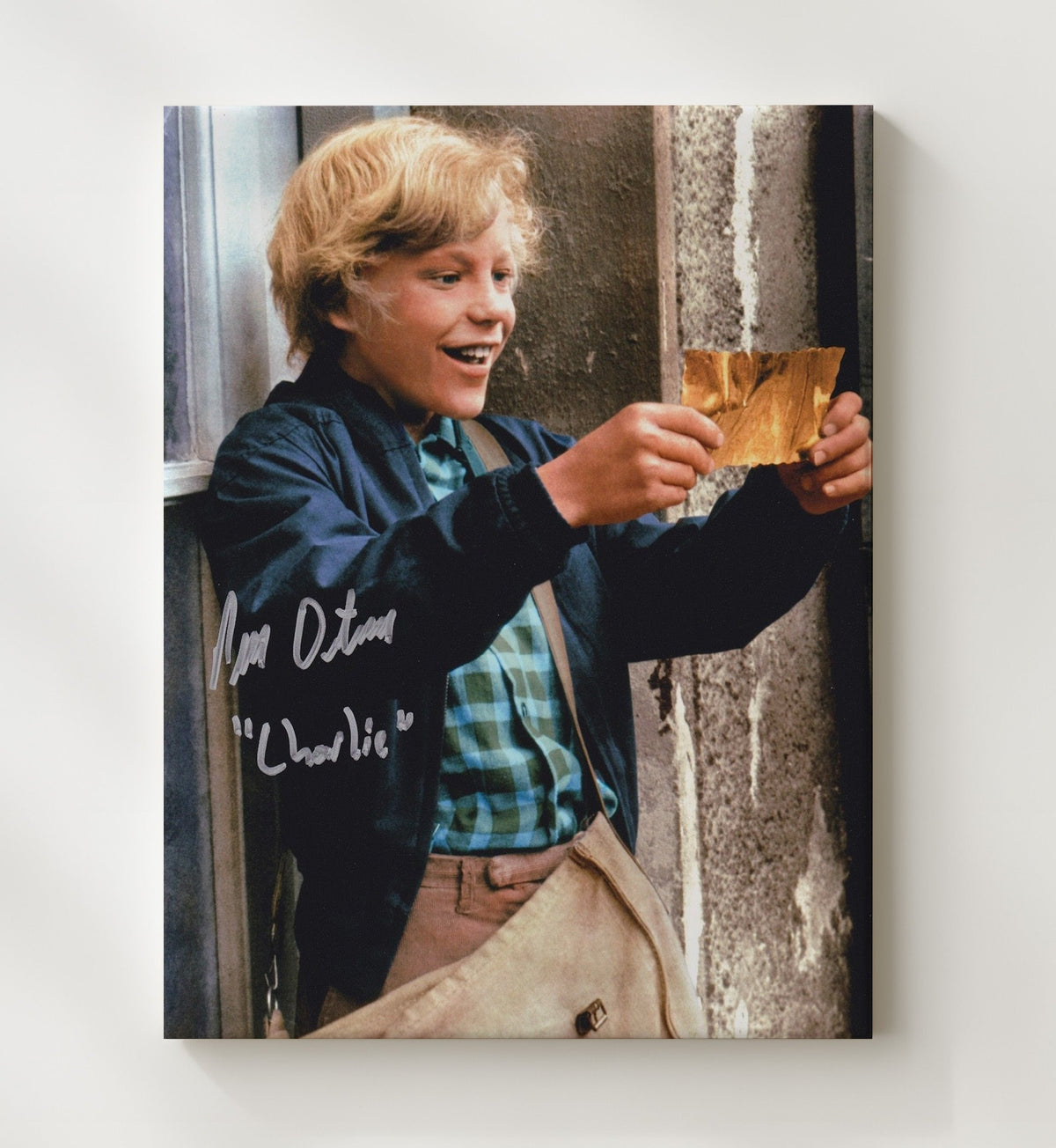Willy Wonka and the Chocolate Factory - Peter Ostrum Charlie Golden Ticket Wonder movie wall art 8x10 Beveled Frame