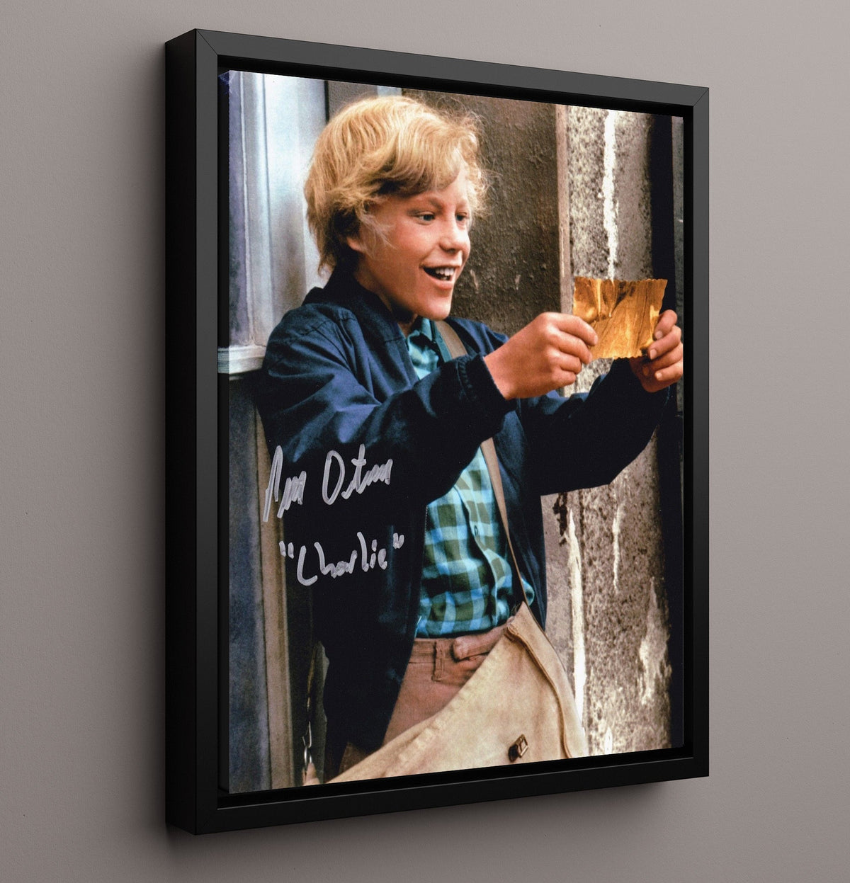 Willy Wonka and the Chocolate Factory - Peter Ostrum Charlie Golden Ticket Wonder movie wall art 16x20 Gallery Frame