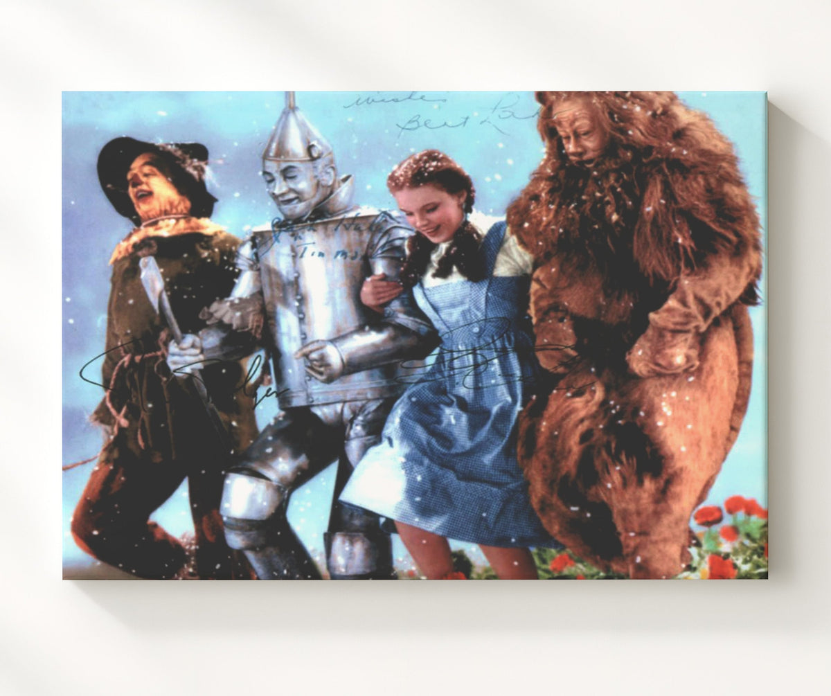 Wizard of Oz - Judy Garland - Dorothy - Ensemble Cast - Yellow Brick Walk movie wall art 8x10 Beveled Frame
